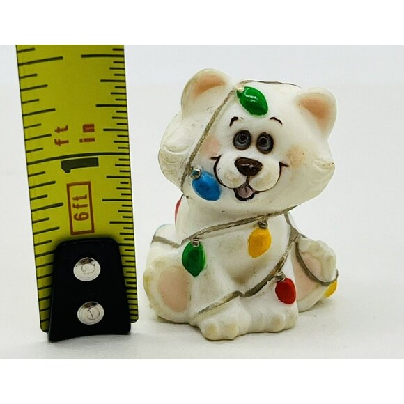 Christmas Merry Miniature Cat Tangled In Lights 1.25 Inch Figurine Hallmark - Picture 5 of 5